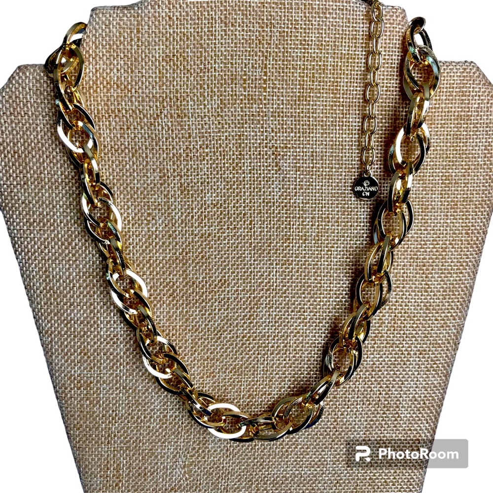 R.J. Graziano Chunky Gold Tone Necklace